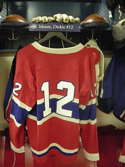 HHOF July 2010 Canadiens locker 04 (Moore).JPG