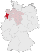 Lokasi Emsland di Jerman