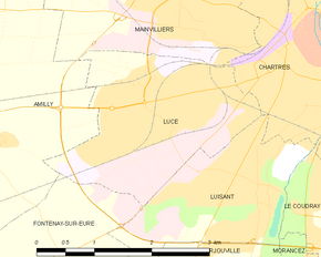 Poziția localității Lucé