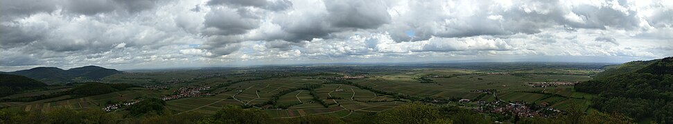 Panorama von der Burg Neukastel Richtung Osten