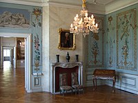 Wandbespannung aus Ostrau, heute im Schloss Friedrichsfelde