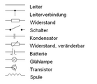 Verschiedene Schaltzeichen