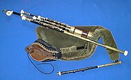 A full set of Uilleann pipes.