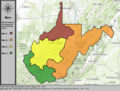 Districts de Virginie-Occidentale de 1983 à 1992.