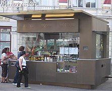 A take-out würstelstand in Vienna, Austria
