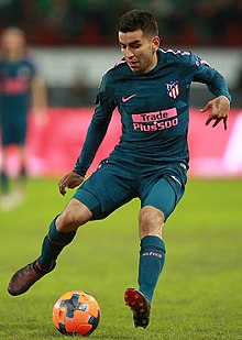 en 2018, en la teamo de Atlético Madrid