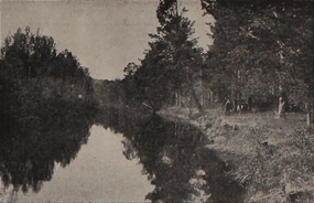 Řeka Miass poblíž bojiště (snímek pořízený legionáři, červen 1918)