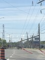 Storm damage in Ottawa on Merivale Road from the derecho on Saturday, May 21st, 2022, near Family Brown Lane, facing South.