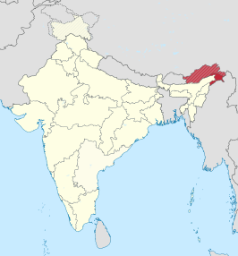 Kaart van Arunachal Pradesh