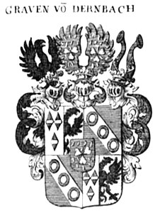 Wappen der Grafen von Dernbach nach Siebmachers Wappenbuch von 1701