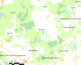 Mapa obce Antully