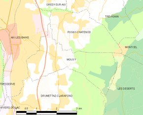 Poziția localității Mouxy