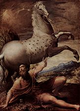 Parmigianino, (1509-1571), Conversion de saint Paul, vers 1552.