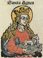 Sant'Agnese illustrata nelle Cronache di Norimberga, 1493