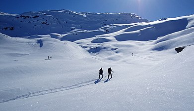 I substantially expanded the article on cross-country skiing.