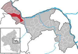 Läget för Weiler bei Bingen i Landkreis Mainz-Bingen