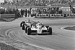 René Arnoux tätt före Mario Andretti och Carlos Reutemann.