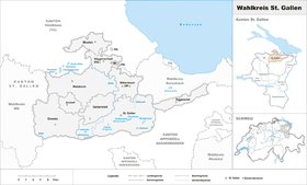 Localisation de Circonscription électorale de Saint-Gall