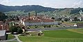 Blick von Osten auf die Klosteranlage