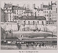La morgue sur le quai en 1840.