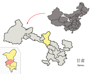 Лянчжоу на карте
