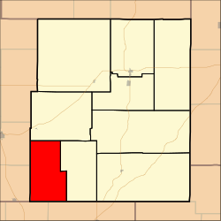 Location within Chase County