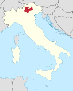 Bispedømmets plassering innen Italia