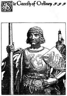 Sir Gareth di Orkney, illustrazione di Howard Pyle.