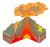 火山の断面図