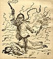 「黄禍」を描いたイラスト（1899年、"The Yellow Terror in all his glory"）