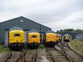 All six preserved Deltics at Barrow Hill