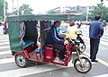 Moto rickshaw électrique à Haikou.