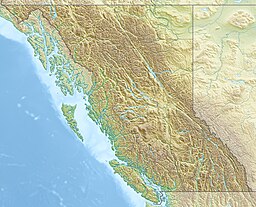 Location of Osoyoos Lake in Washington, USA and British Columbia, Canada.