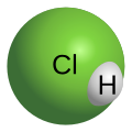 Molecular model of hydrogen chloride