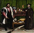 The Ambassadors by Hans Holbein the Younger, 1533, oil on wood, 207 x 209.5 cm, National Gallery, London.