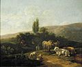 Italian Evening Landscape with Flock and Shepherd (between 1660 and 1670)