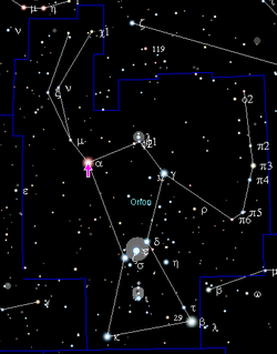 Collocatio Alphae Orionis.