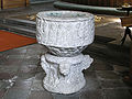 Font in Valleberga Church, Scania