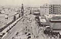 1917 view of place de France, with the State Bank's branch inaugurated in 1915 (center), across the boulevard du 4e Zouaves (now boulevard Houphouët-Boigny) from the clock tower