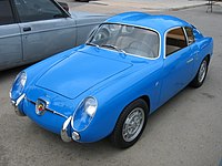 Front of a 1959 Fiat-Abarth 750 GT Zagato