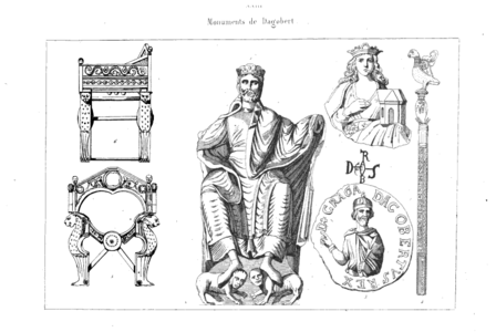 Planșa XXIII (Monumentele lui Dagobert) din lucrarea France historique et monumentale de Abel Hugo (1837)