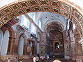 In contrast to the simple outer façade the interiors of the Church of St. Francis are adorned lavishly in the Baroque style using Corinthian influences