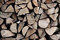 Typische Holzscheite für den Kaminbrandt