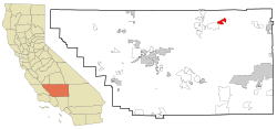 Location in Kern County and the state of California