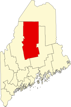 map of Maine highlighting Piscataquis County