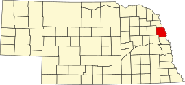 Poloha county v štáte Nebraska