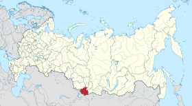 Localização da República de Altai na Rússia.