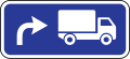 Driving direction of trucks (turn right)