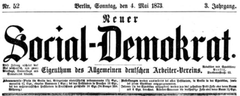 Neuer Social-Demokrat vom 4. Mai 1873, Nr. 52