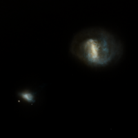 LMC and SMC rendered from Gaia EDR3 data with foreground stars removed